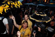MIAMI - FEBRUARY 05: Fans of the New Orleans Saints party on South Beach on February 5, 2010 in Miami, Florida. Super Bowl XLIV between the Indianapolis Colts and the New Orleans Saints will be held Sunday February 7, 2010. (Photo by Chris Graythen/Getty Images)