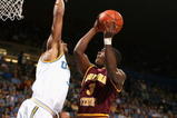 WESTWOOD, CA - JANUARY 17:  Ty Abbott #3 of the Arizona State Sun Devils attempts a shot against Josh Shipp #3 of the UCLA Bruins during the college basketball game at Pauley Pavilion on January 17, 2009 in Westwood, California. The Sun Devils defeated the Bruins 61-58 in overtime. (Photo by Christian Petersen/Getty Images)