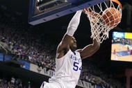 LEXINGTON, KY - FEBRUARY 02:  Patrick Patterson  #54 of the Kentucky Wildcats dunks the ball during the SEC game against the Ole Miss Rebels on February 2, 2010 at Rupp Arena in Lexington, Kentucky. Kentucky won 85-75.  (Photo by Andy Lyons/Getty Images)