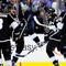 LOS ANGELES, CA - FEBRUARY 04:  Anze Kopitar #11 of the Los Angeles Kings celebrates his power-play goal with teammates against the Anaheim Ducks during the third period of the NHL hockey game on February 4, 2010 in Los Angeles, California. Los Angeles Kings tied a franchise record with their eighth straight victory after defeating the Anaheim Ducks  6-4.  (Photo by Kevork Djansezian/Getty Images)