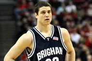 LAS VEGAS - FEBRUARY 06:  Jimmer Fredette #32 the Brigham Young University Cougars stand on the court during a game against the UNLV Rebels at the Thomas & Mack Center February 6, 2010 in Las Vegas, Nevada. UNLV won 88-74.  (Photo by Ethan Miller/Getty Images)