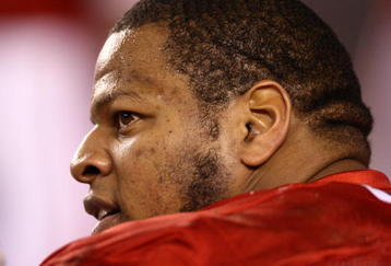 SAN DIEGO - DECEMBER 30:  Ndamukong Suh #93 of the University of Nebraska Cornhuskers looks on during the Pacific Life Holiday Bowl against University of Arizona Wildcats on December 30, 2009 at Qualcomm Stadium in San Diego, California. The Cornhuskers defeated the Wildcats 33-0. (Photo By Donald Miralle/Getty Images)