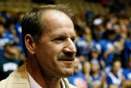 DURHAM, NC - FEBRUARY 11:  Former Pittsburgh Steelers Head Coach Bill Cowher attends the game between the North Carolina Tar Heels and the Duke Blue Devils on February 11, 2009 at Cameron Indoor Stadium in Durham, North Carolina.  (Photo by Kevin Cox/Getty Images)