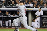 NEW YORK - OCTOBER 07:  Joe Mauer #7 of the Minnesota Twins at bat against the New York Yankees in Game One of the ALDS during the 2009 MLB Playoffs at Yankee Stadium on October 7, 2009 in the Bronx borough of New York City.  (Photo by Nick Laham/Getty Images)