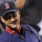 ANAHEIM, CA - OCTOBER 09:  Manager Terry Francona of the Boston Red Sox smiles in the dugout in Game Two of the ALDS during the MLB playoffs against the Los Angeles Angels of Anaheim at Angel Stadium on October 9, 2009 in Anaheim, California. (Photo by Kevork Djansezian/Getty Images)