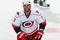 BUFFALO, NY - NOVEMBER 28:  Niclas Wallin #7 of the Carolina Hurricanes grimaces in pain after a play against the Buffalo Sabres during their NHL game on November 28, 2009 at HSBC Arena in Buffalo, New York. The Sabres defeated the Hurricanes 5-1. (Photo by Rick Stewart/Getty Images)