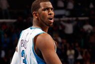 NEW ORLEANS - JANUARY 29: Chris Paul #3 of the New Orleans Hornets reacts during the game against the Chicago Bulls at the New Orleans Arena on January 29, 2010 in New Orleans, Louisiana. NOTE TO USER: User expressly acknowledges and agrees that, by downloading and/or using this Photograph, User is consenting to the terms and conditions of the Getty Images License Agreement. (Photo by Chris Graythen/Getty Images)