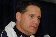 TAMPA, FL - JANUARY 1: Coach Gene Chizik of the Auburn Tigers talks to the media after play against the Northwestern Wildcats in the Outback Bowl January 1, 2010 at Raymond James Stadium in Tampa, Florida. (Photo by Al Messerschmidt/Getty Images)