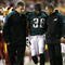 LANDOVER, MD - OCTOBER 26:  Brian Westbrook #36 of the Philadelphia Eagles is escorted off the field after getting hit during the first quarter of the game against the Washington Redskins at FedEx Field October 26, 2009 in Landover, Maryland. (Photo by Win McNamee/Getty Images)