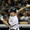 NEW YORK - NOVEMBER 04:  Brett Gardner #11 of the New York Yankees bats against the Philadelphia Phillies in Game Six of the 2009 MLB World Series at Yankee Stadium on November 4, 2009 in the Bronx borough of New York City. The Yankees won 7-3. (Photo by Nick Laham/Getty Images)