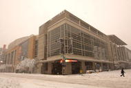 WASHINGTON - FEBRUARY 06:  Exterior view of Verizon Center during the snow storm before a college basketball game against the Georgetown Hoyas and the Villanova  Wildcats on February 6, 2010 at the Verizon Center in Washington DC.  (Photo by Mitchell Layton/Getty Images)