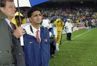 26 Oct 1997: Doug Logan, Alan Rothenberg and Sunil Gulati attend the MLS Cup championship game between the D. C. United and the Colorado Rapids at RFK Stadium in Washington, D.C. The United won the game 2-1.