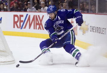 VANCOUVER, CANADA - JANUARY 7: Ryan Kesler #17 of the Vancouver Canucks changes direction while skating behind the net during the NHL game against the Phoenix Coyotes on January 07, 2010 at General Motors Place in Vancouver, British Columbia, Canada.  (Photo by Rich Lam/Getty Images)