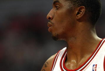 CHICAGO - MARCH 06:  A detail of a patch is seen on the jersey of Tyrus Thomas of Chicago Bulls in memory of former Bulls coach and announcer Johnny 'Red' Kerr as well as former Bulls Player Norm Van Lier (who wore the #2 while with the Bulls) against the Milwaukee at the United Center on March 6, 2009 in Chicago, Illinois. Both Kerr and Van Lier passed away on February 26. NOTE TO USER: User expressly acknowledges and agreees that, by downloading and/or using this Photograph, User is consenting to the terms and conditions of the Getty Images License Agreement.  (Photo by Jonathan Daniel/Getty Images)
