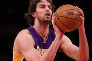 NEW YORK - JANUARY 22:  Pau Gasol #16  of the Los Angeles Lakers shoot a foul shot against the New York Knicks during their game at Madison Square Garden on January 22, 2010 in New York, New York.  NOTE TO USER: User expressly acknowledges and agrees that, by downloading and/or using this Photograph, User is consenting to the terms and conditions of the Getty Images License Agreement.  (Photo by Al Bello/Getty Images)