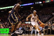 EAST RUTHERFORD, NJ - JANUARY 15: Courtney Lee #6 of the New Jersey Nets controls the ball against the Indiana Pacers at the Izod Center on January 15, 2010 in East Rutherford, New Jersey. NOTE TO USER: User expressly acknowledges and agrees that, by downloading and or using this photograph, User is consenting to the terms and conditions of the Getty Images License Agreement. (Photo by Jim McIsaac/Getty Images)