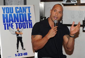 NEW YORK - JANUARY 20:  Actor Dwayne Johnson attends the NHL Powered by Reebok Store to promote 'Tooth Fairy' on January 20, 2010 in New York City.  (Photo by Stephen Lovekin/Getty Images)