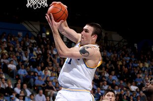 WESTWOOD, CA - JANUARY 16: Reeves Nelson #11 of the UCLA Bruins grabs a rebound against the USC Trojans on January 16, 2010 at Pauley Pavillion in Westwood, California.   USC won 67-46.  (Photo by Stephen Dunn/Getty Images)