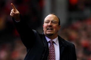 LIVERPOOL, ENGLAND - FEBRUARY 28:  Liverpool Manager Rafael Benitez issues instructions during the Barclays Premier League match between Liverpool and Blackburn Rovers at Anfield on February 28, 2010 in Liverpool, England.  (Photo by Clive Brunskill/Getty Images)