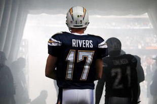 SAN DIEGO - JANUARY 17:  Quarterback Philip Rivers #17 of the San Diego Chargers walks on to the field prior to the AFC Divisional Playoff Game against the New York Jets at Qualcomm Stadium on January 17, 2010 in San Diego, California.  (Photo by Donald Miralle/Getty Images)