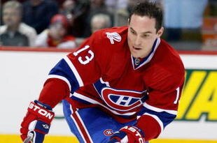MONTREAL- JANUARY 16:  Mike Cammalleri #13 of the Montreal Canadiens skates during the warm up period prior to facing the Ottawa Senators in their NHL game on January 16, 2010 at the Bell Centre in Montreal, Quebec, Canada.  The Senators defeated the Canadiens 4-2.  (Photo by Richard Wolowicz/Getty Images)