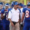 BOISE , ID - SEPTEMBER 13:  Head Coach Chris Petersen of the Boise State Broncos walks the sidelines  agaisnt the Bowling Green Falcons at Bronco Stadium on September 13, 2008 in Boise, Idaho.  (Photo by Jonathan Ferrey/Getty Images)