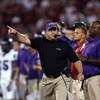 NORMAN, OK - SEPTEMBER 27:  Head coach Gary Patterson of the TCU Horned Frogs during play against the Oklahoma Sooners at Oklahoma Memorial Stadium on September 27, 2008 in Norman, Oklahoma.  The Sooners defeated the Horned Frogs 35-10.  (Photo by Ronald 