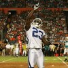 MIAMI - SEPTEMBER 21:  Defensive back Tim Jennings #23 of the Indianapolis Colts points skyward after makiing a big play against the Miami Dolphins at Land Shark Stadium on September 21, 2009 in Miami, Florida. The Colts defeated the Dolphins 27-23.  (Pho