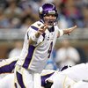 DETROIT - SEPTEMBER 20:  Quarterback Brett Favre #4 of the Minnesota Vikings calls signals against the Detroit Lions at Ford Field on September 20, 2009 in Detroit, Michigan.  (Photo by Stephen Dunn/Getty Images)