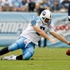 NASHVILLE, TN - SEPTEMBER 20:  Kerry Collins #5 of the Tennessee Titans fumbles the ball to end the Titans final drive during the NFL game against the Houston Texans at LP Field on September 20, 2009 in Nashville, Tennessee. The Texans won 34-31.  (Photo 