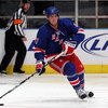 NEW YORK - SEPTEMBER 24:  Matt Gilroy #97 of the New York Rangers skates against the Washington Capitals during their preseason game on  September 24, 2009 at Madison Square Garden in New York City.  (Photo by Jim McIsaac/Getty Images)
