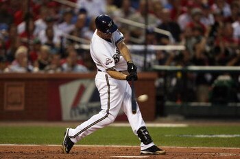 ST. LOUIS, MO - JULY 14:  National League All-Star Ryan Braun of the Milwaukee Brewers bats during the 2009 MLB All-Star Game at Busch Stadium on July 14, 2009 in St Louis, Missouri. (Photo by Dilip Vishwanat/Getty Images)