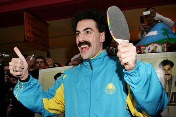 MELBOURNE, AUSTRALIA - NOVEMBER 15:  Actor Sacha Baron Cohen arrives in character as Kazakh journalist Borat Sagdiyev at the Melbourne premiere of his film Borat: Cultural Learnings Of America For Make Benefit Glorious Nation Of Kazakhstan, at the Village