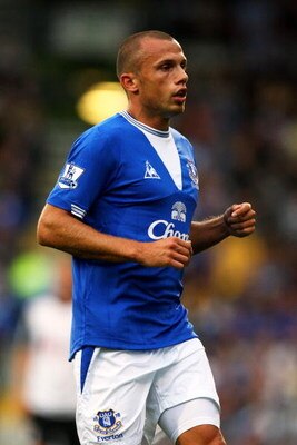 LONDON, ENGLAND - SEPTEMBER 13:  Johnny Heitinga of Everton in action during the Barclays Premier League match between Fulham and Everton at Craven Cottage on September 13, 2009 in London, England.  (Photo by Ryan Pierse/Getty Images)