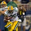 ST. LOUIS, MO - SEPTEMBER 27: Ryan Grant #25 of the Green Bay Packers rushes against the St. Louis Rams at the Edward Jones Dome on September 27, 2009 in St. Louis, Missouri.  The Packers beat the Rams 36-17.  (Photo by Dilip Vishwanat/Getty Images)