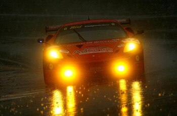 BRASELTON, GA - SEPTEMBER 26:  Mika Salo drives the #62 GT2 Risi Competizione Ferrari 430 GT during the American Le Mans Series Petit Le Mans on September 26, 2009 at Road Atlanta in Braselton, Georgia.  (Photo by Darrell Ingham/Getty Images)