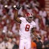 KNOXVILLE, TN - OCTOBER 25:  Julio Jones #8 of the Alabama Crimson Tide jogs on the field during the game against the Tennessee Volunteers at Neyland Stadium on October 25, 2008 in Knoxville, Tennessee. Alabama defeated Tennessee 29-9. (Photo by Andy Lyon