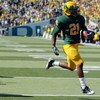 EUGENE, OR - SEPTEMBER 26: LaMichael James #21 of the Oregon Ducks scampers into the endzone for a touchdown in the second quarter of the game against the California Bears at Autzen Stadium on September 26, 2009 in Eugene, Oregon. (Photo by Steve Dykes/Ge