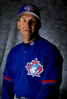 24 Feb 1999:  Third Base Coach Sal Butera #22 of the Toronto Blue Jays poses for a studio portrait on Photo Day during Spring Training at Grant Field in Dunedin, Florida. Mandatory Credit: Scott Halleran  /Allsport