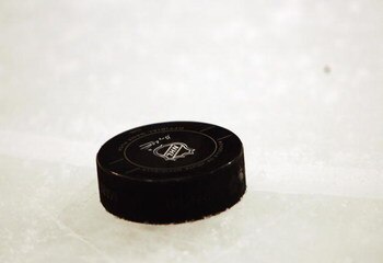 STOCKHOLM, SWEDEN - OCTOBER 03:  A general view of the match puck during the 2009 Compuware NHL Premiere Stockholm match between St. Louis Blues and Detroit Red Wings at the Ericsson Globe on October 3, 2009 in Stockholm, Sweden.  (Photo by Paul Gilham/Ge