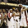 CLEVELAND - MAY 5:  LeBron James #23 of the Cleveland Cavaliers heads to the bench in Game One of the Eastern Conference Semifinals against the Atlanta Hawks during the 2009 NBA Playoffs at Quicken Loans Arena on May 5, 2009 in Cleveland, Ohio. The Cavali