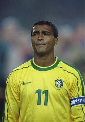 28 Apr 1999:  A portrait of Romario of Brazil before a match against Barcelona to commemorate the club's centenary at the Nou Camp in Barcelona, Spain.  \ Mandatory Credit: Phil Cole /Allsport