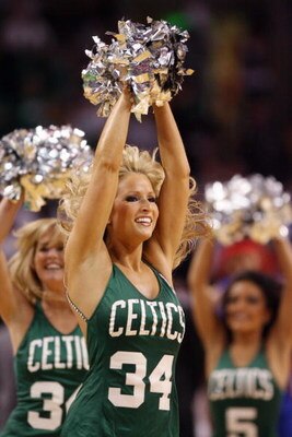 BOSTON - MAY 28:  The Celtics Dancers perform in Game Five of the Eastern Conference Finals between the Detroit Pistons and the Boston Celtics during the 2008 NBA Playoffs at TD Banknorth Garden on May 28, 2008 in Boston, Massachusetts.  The Celtics won 1