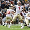 PROVO, UT - SEPTEMBER 19:  Christian Ponder #7 of Florida State Seminoles passes the ball against Brigham Young University Cougars at La Vell Edwards Stadium on September 19, 2009 in Provo, Utah.  (Photo by Melissa Majchrzak via Getty Images)