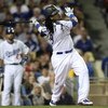 LOS ANGELES, CA - OCTOBER 03:  Manny Ramirez #99 of the Los Angeles Dodgers bats against the Colorado Rockies on October 3, 2009 at Dodger Stadium in Los Angeles, California.  The Dodgers won 5-0 to clinch the National League West.  (Photo by Stephen Dunn