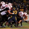 BERKELEY, CA - SEPTEMBER 05:  The California Golden Bears force Chris Turner #10 of the Maryland Terrapins to fumble the ball during the first half of their game at California Memorial Stadium on September 5, 2009 in Berkeley, California.  (Photo by Ezra 