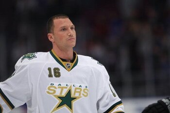 NEW YORK - OCTOBER 20:  Sean Avery #16 of the Dallas Stars skates against the New York Rangers on October 20, 2008 at Madison Square Garden in New York City. The Stars defeated the Rangers 2-1.  (Photo by Bruce Bennett/Getty Images)