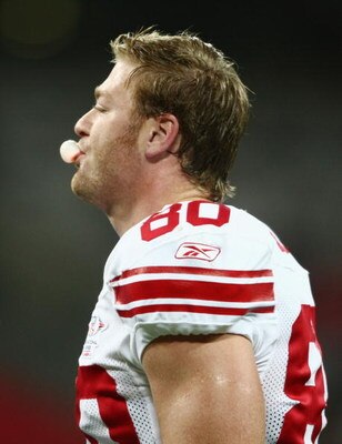 LONDON - OCTOBER 28:  New York Tight End, Jeremy Shockey looks on during the NFL Bridgestone International Series match between New York Giants and  Miami Dolphins at Wembley Stadim on October 28, 2007 in London, England. This is the first ever regular se