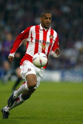 LONDON - MAY 14: Phil Babb of Sunderland during the Nationwide Division One Playoff Semi Final 1st leg match between Crystal Palace and Sunderland at Selhurst Park on May 14. 2004 in London.  (Photo by Ian Walton/Getty Images)