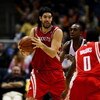 MILWAUKEE - FEBRUARY 09: Luis Scola #4 of the Houston Rockets looks to pass against the Milwaukee Bucks on February 9, 2009 at the Bradley Center in Milwaukee, Wisconsin. The Bucks defeated the Rockets 124-112. NOTE TO USER: User expressly acknowledges an